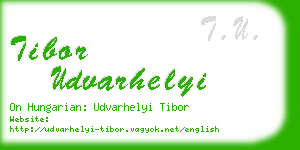 tibor udvarhelyi business card